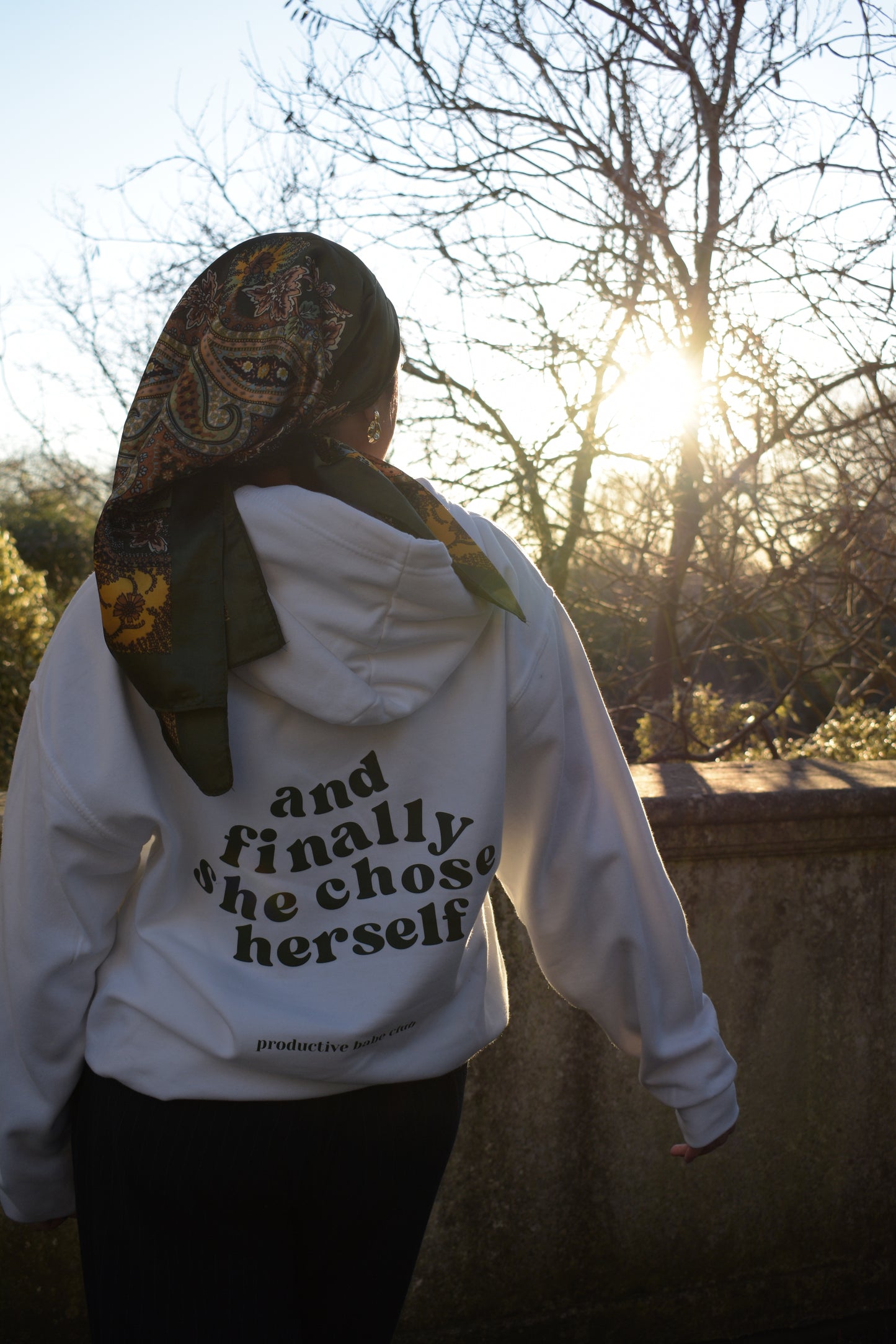 'And She Finally Chose Herself' Slogan Hoodie