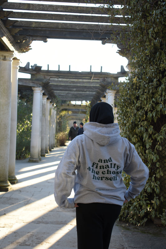 'And She Finally Chose Herself' Slogan Hoodie